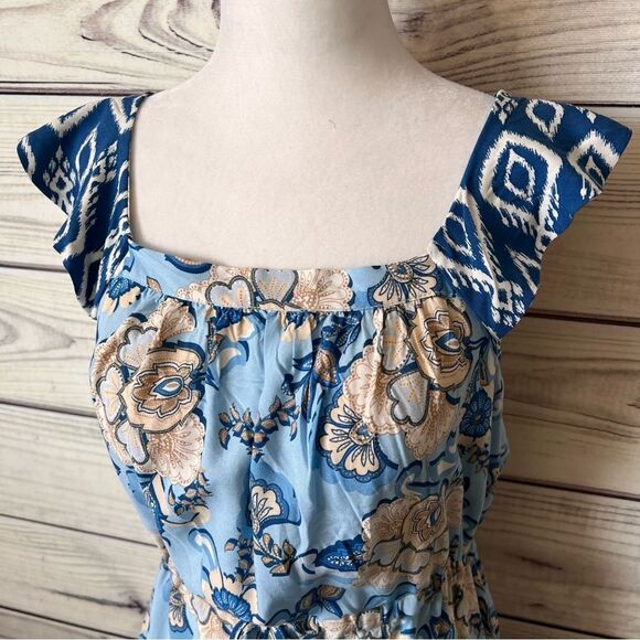 Casa Cabana Blue Paisley Patterned Midi Dress - Picture 6 of 11
